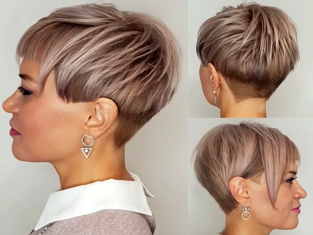 Pixie haircut. Short hair bob