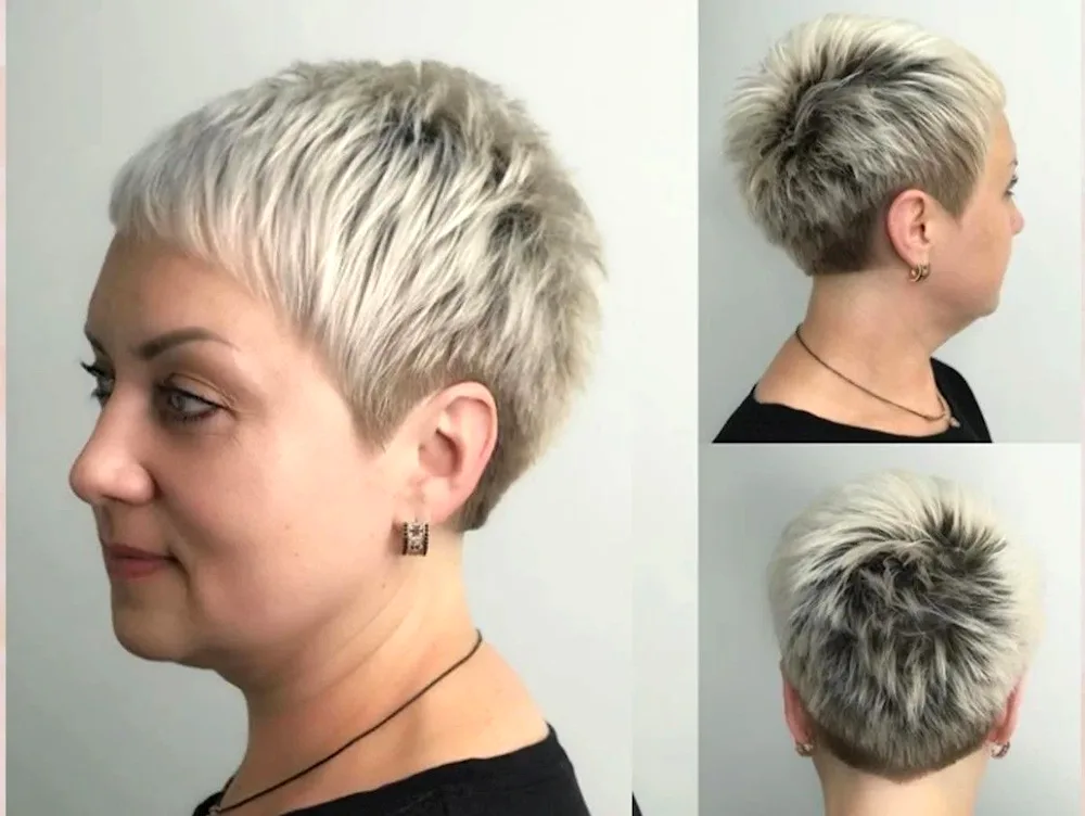 Ultra short Pixie haircut