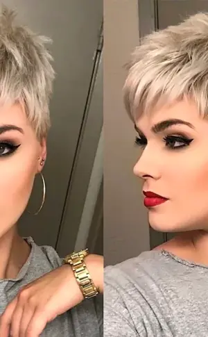 Garson Pixie asymmetry haircut