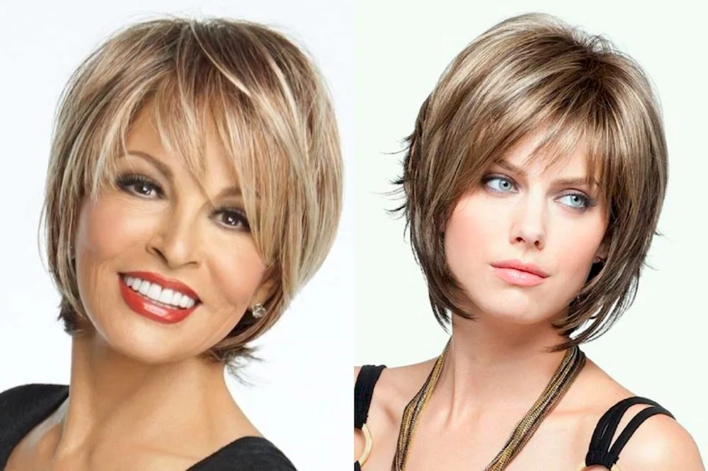 Graduated bob Cascade Bob haircut for round face