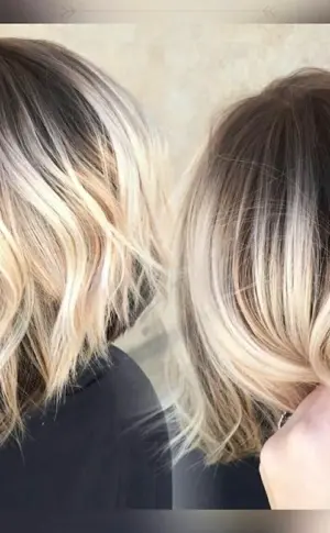 Bob blonde balayage