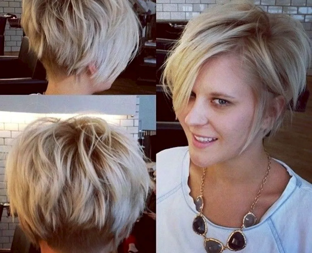 Pixie haircut from behind