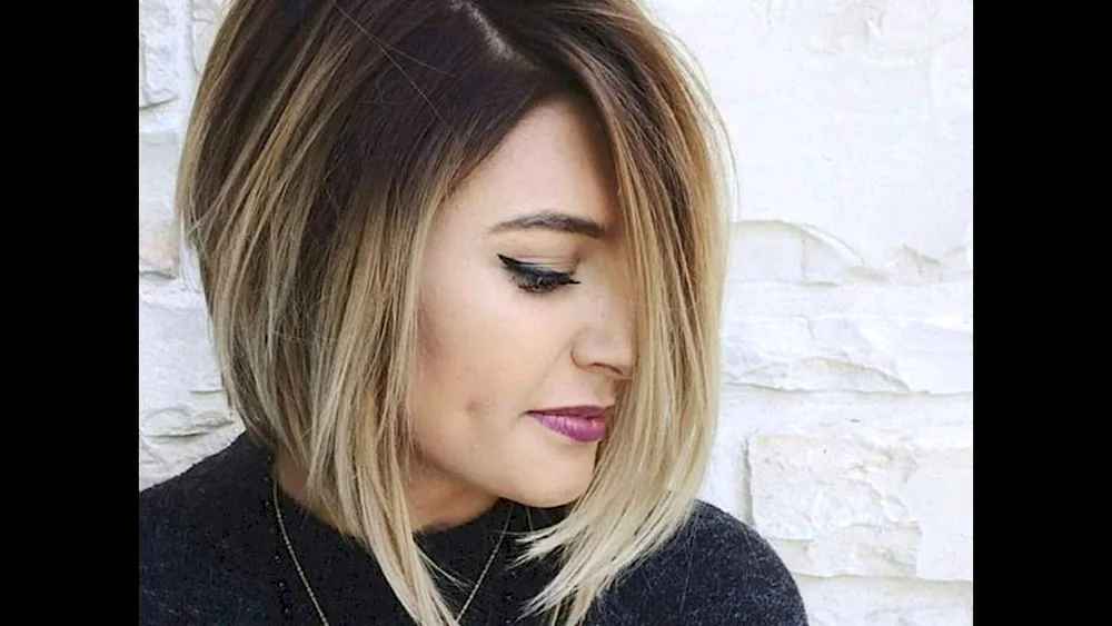 Brown bob haircut and colour