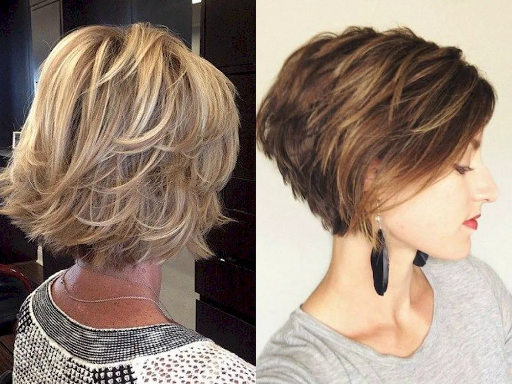 Long Pixie Bob haircut layered short Bob