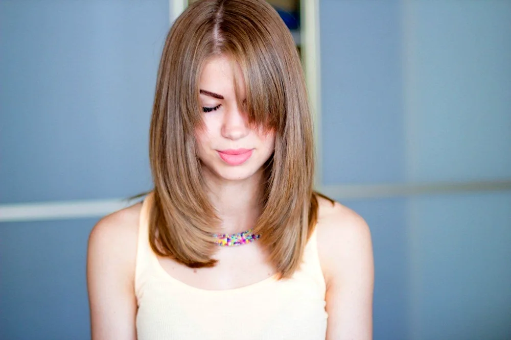Haircut with bangs