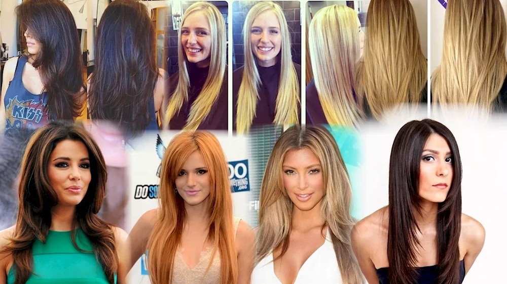 Graduated Cascade haircut for long hair