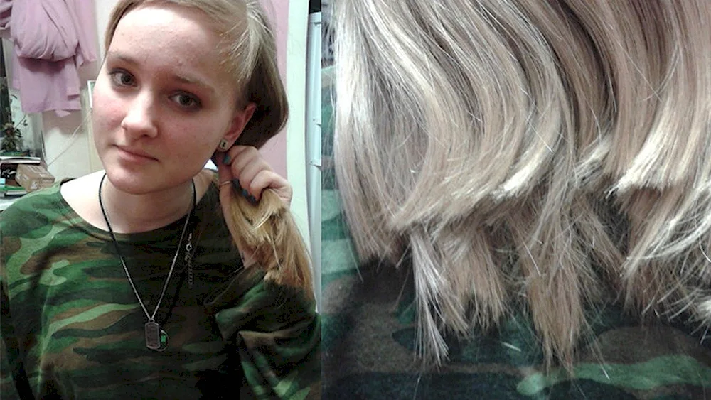 Cut on parched hair