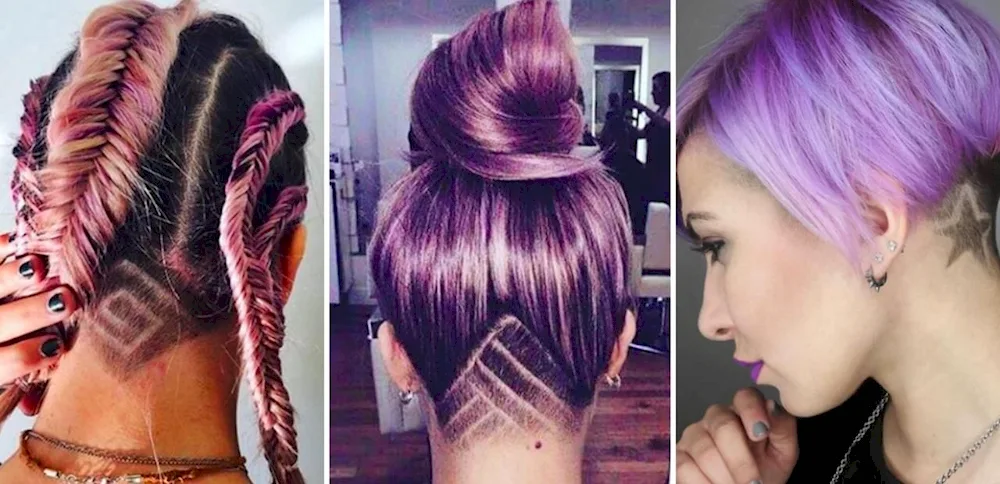 Shaved back of the head hairstyle