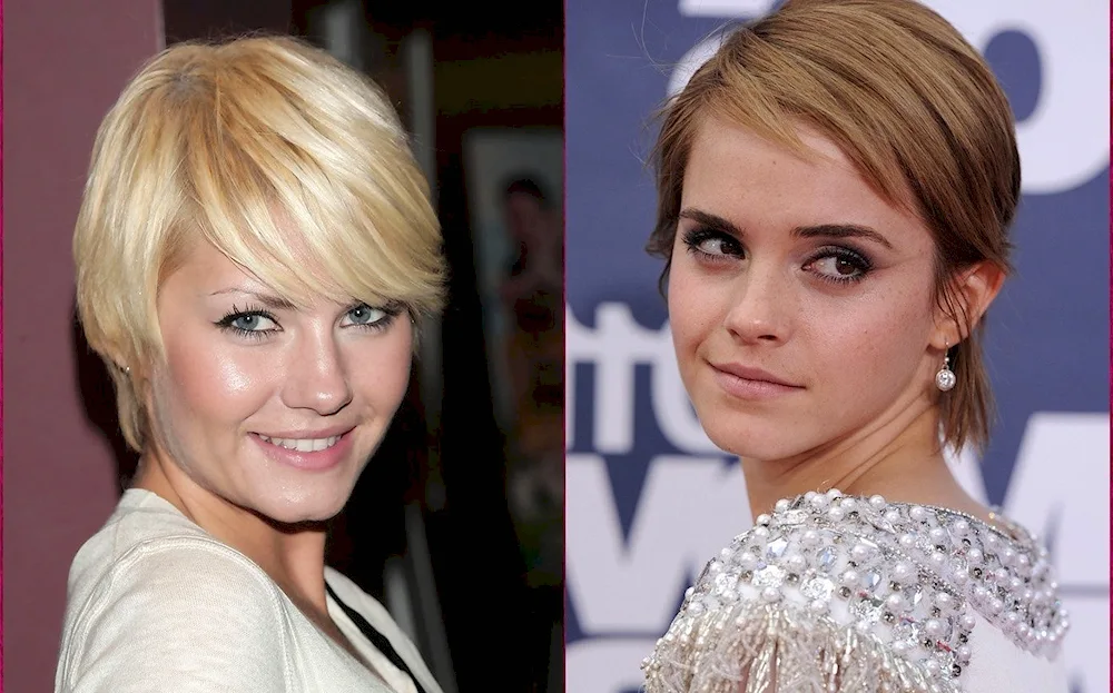 Pixie cut for a round face