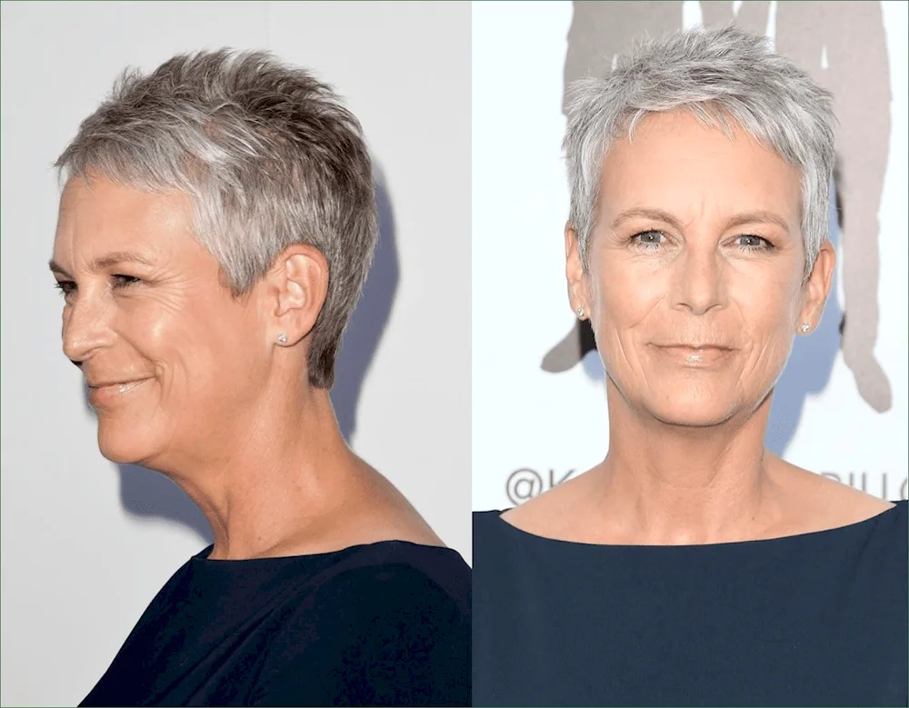 Jamie Lee Curtis Pixie haircut