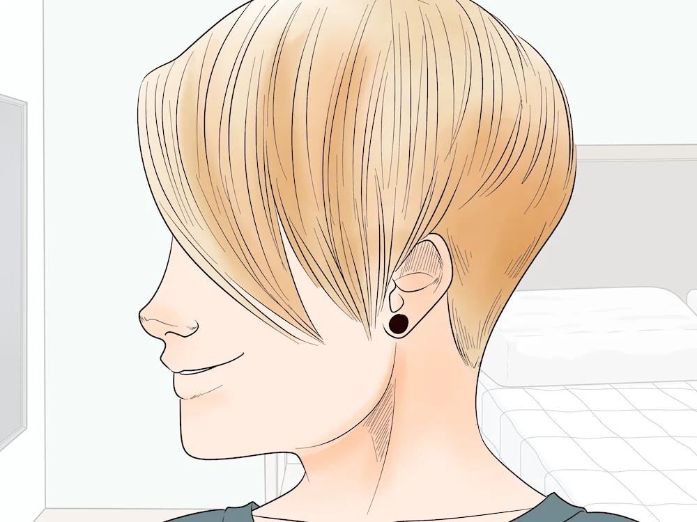Pixie haircut sketch