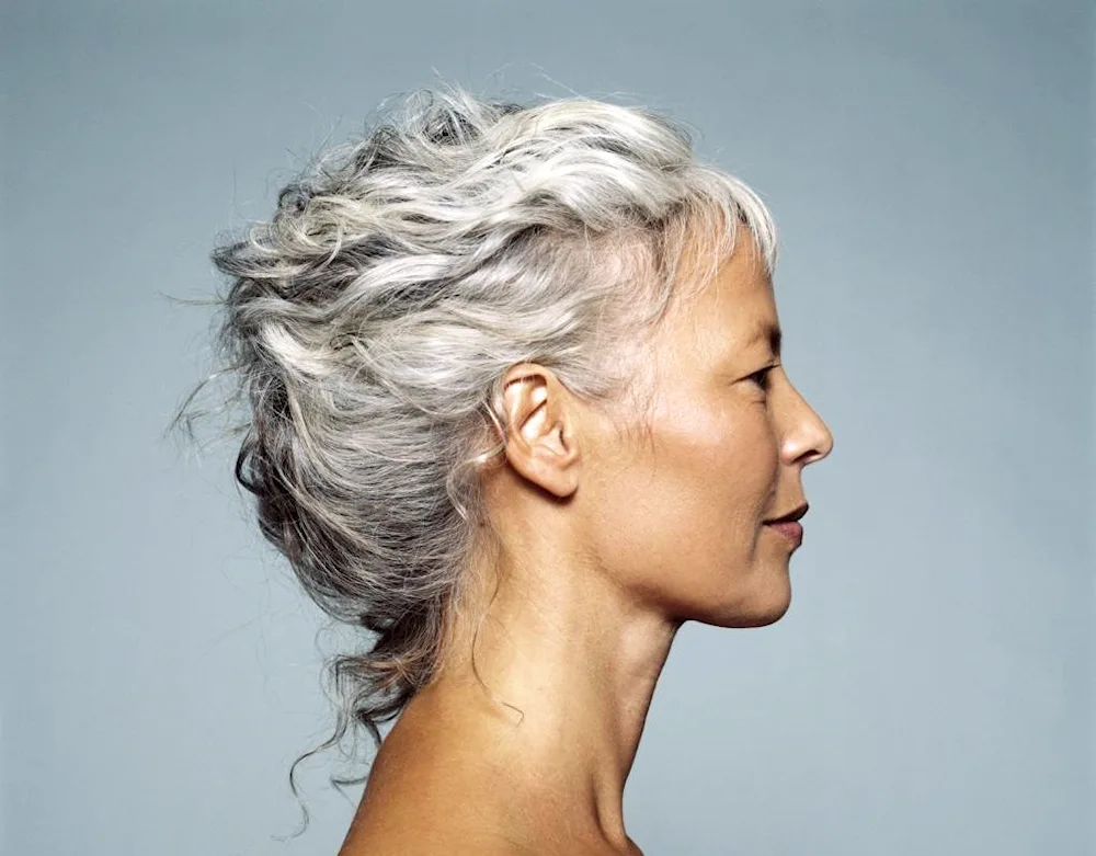 Pixie haircut on Grey hair