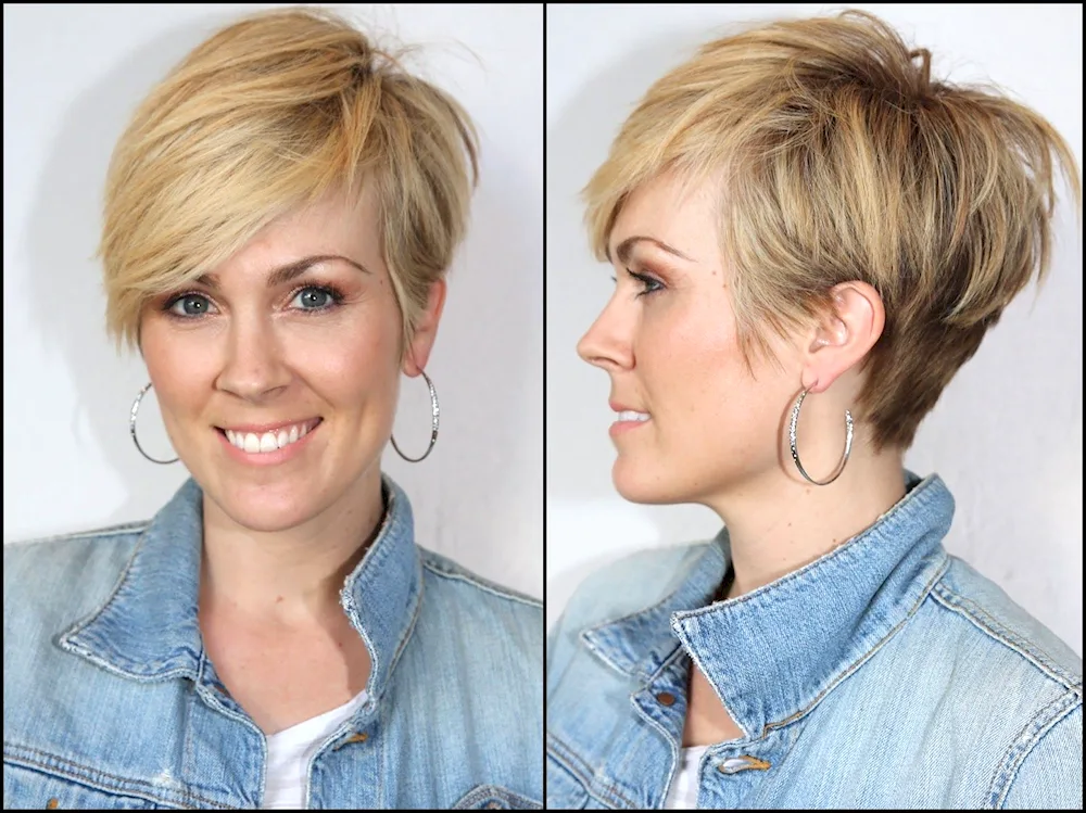 Pixie Bob haircut on short hair