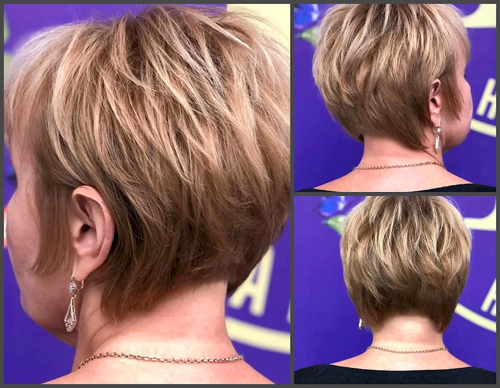 Bob-kare haircut on leg with bangs