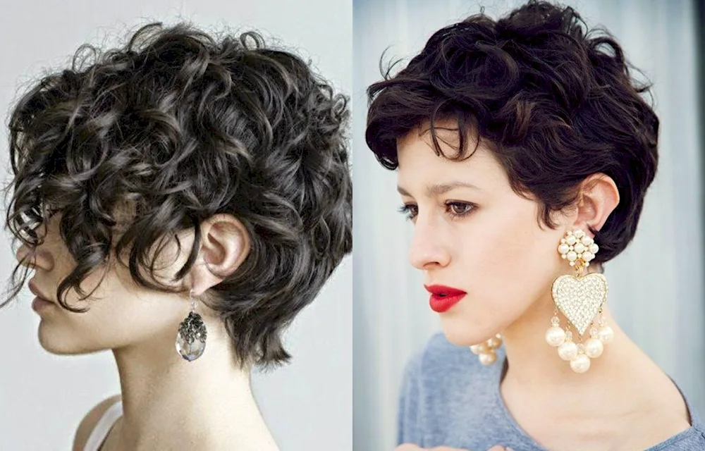 Pixie Cut- Bob on curly hair