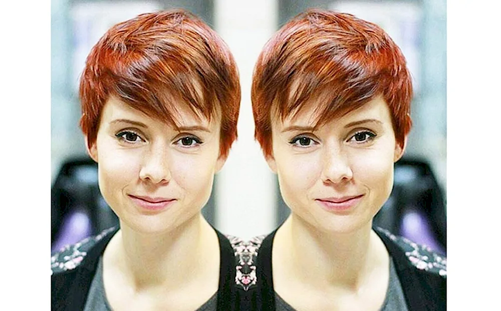 Pixie cut- Bob red