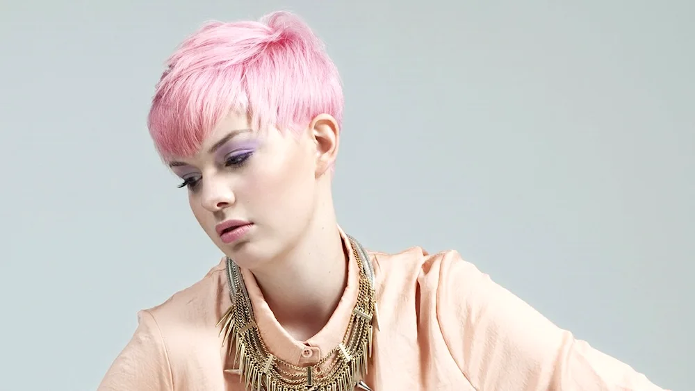 Pink haircut