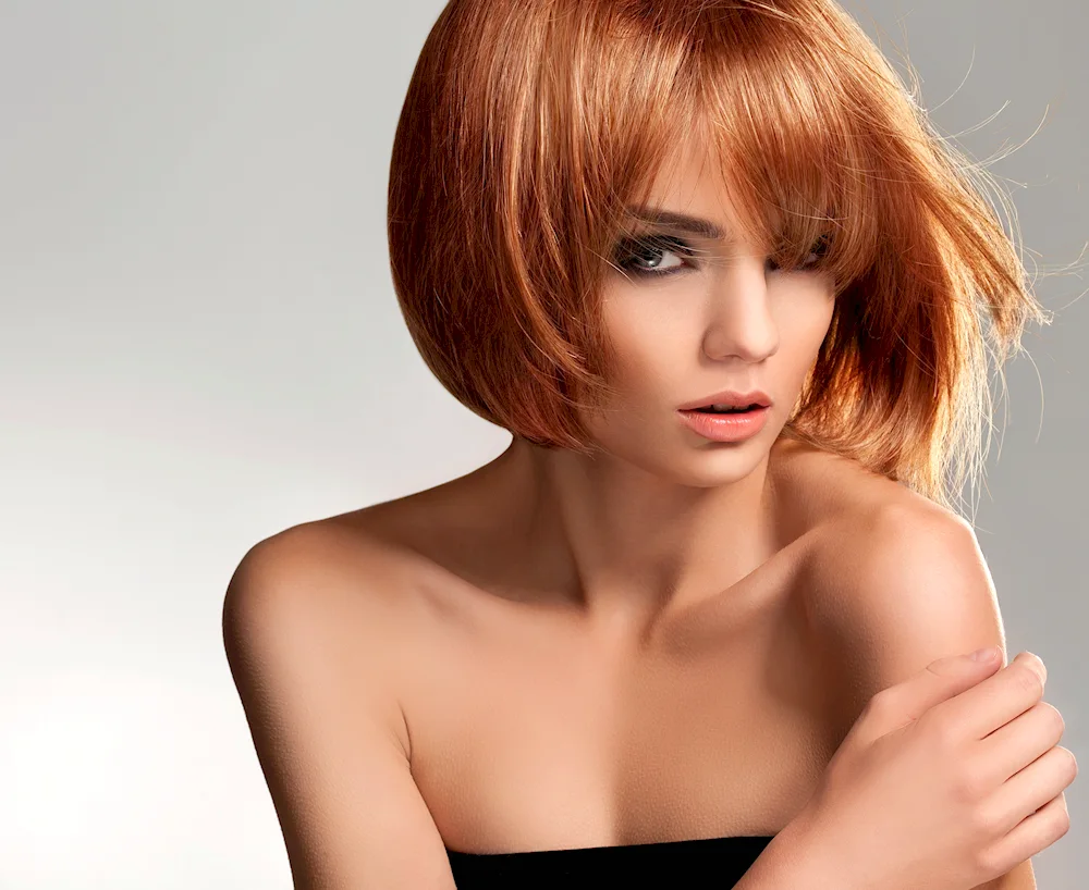Haircut half-bob bob