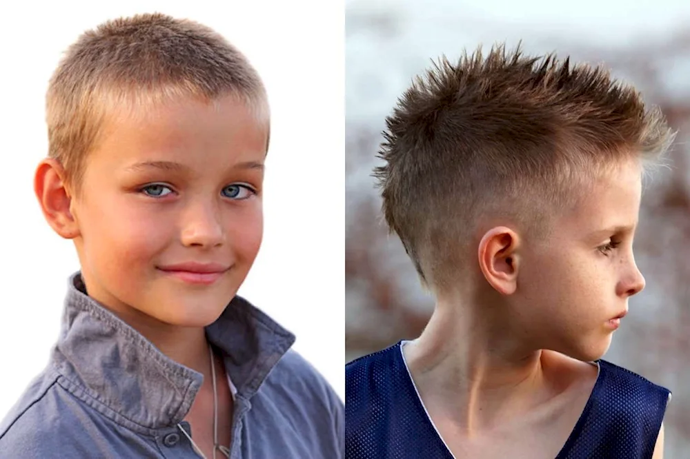 Half-box haircuts for boy. 15 years old