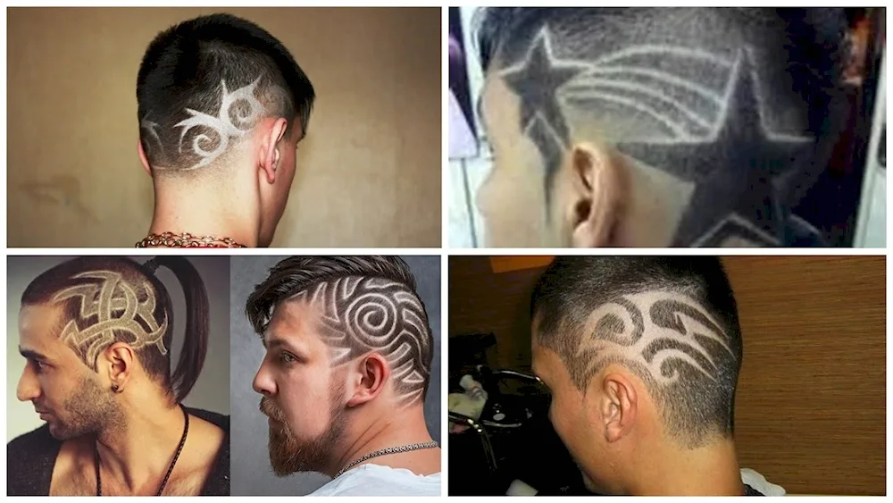 A haircut with pattern for men