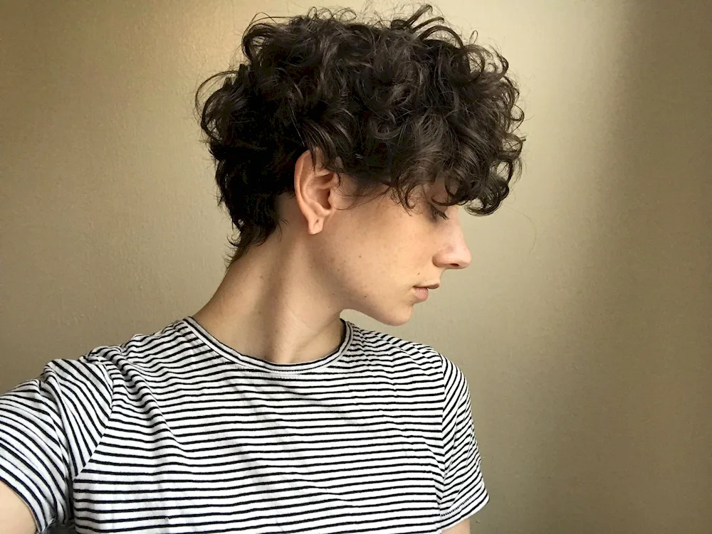 Curly undercut
