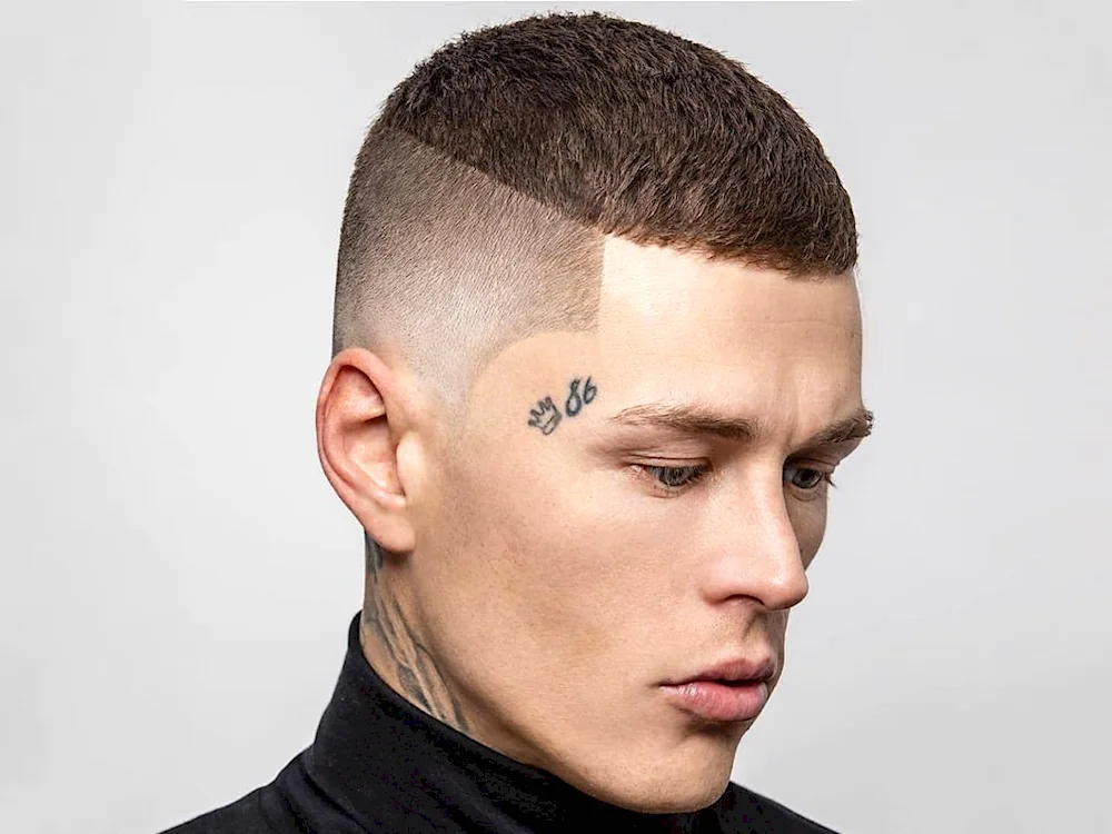 Fade cropped haircut