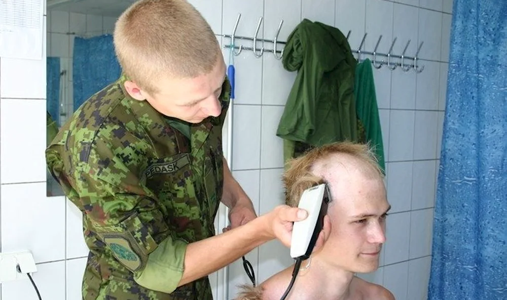 Military half-box haircut