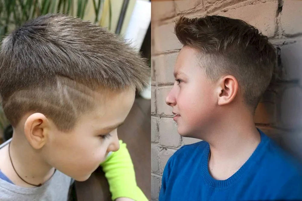 Half-box haircut for boy 15 years old