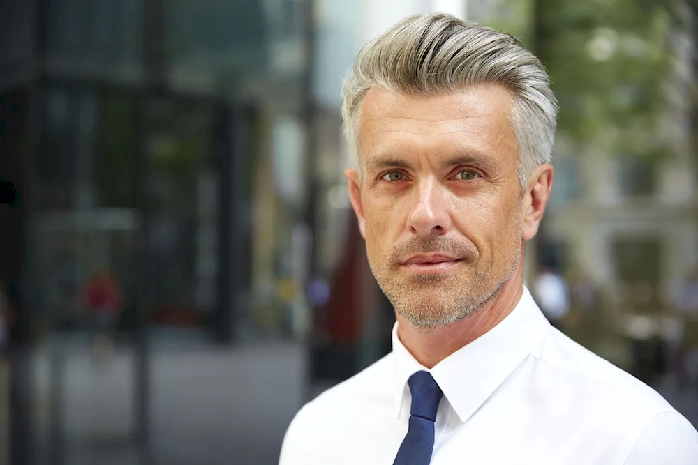 Hairstyles for grey men