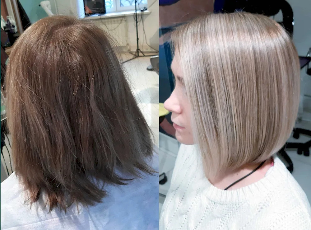 Hair cuts before and after