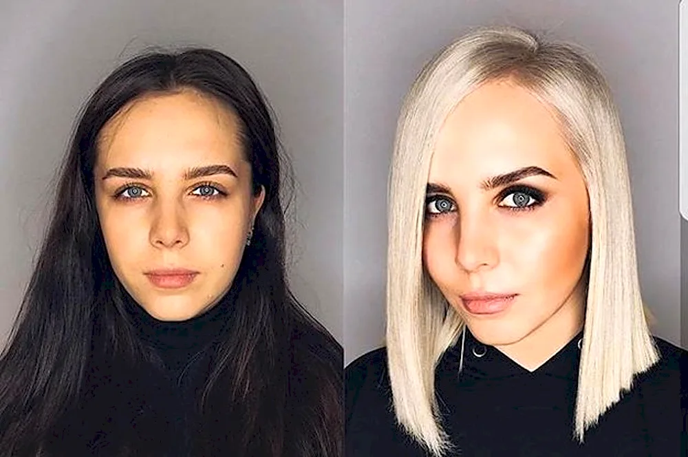 Hair cuts before and after