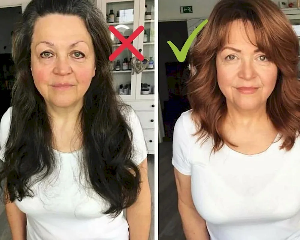 Transformation before and after haircuts