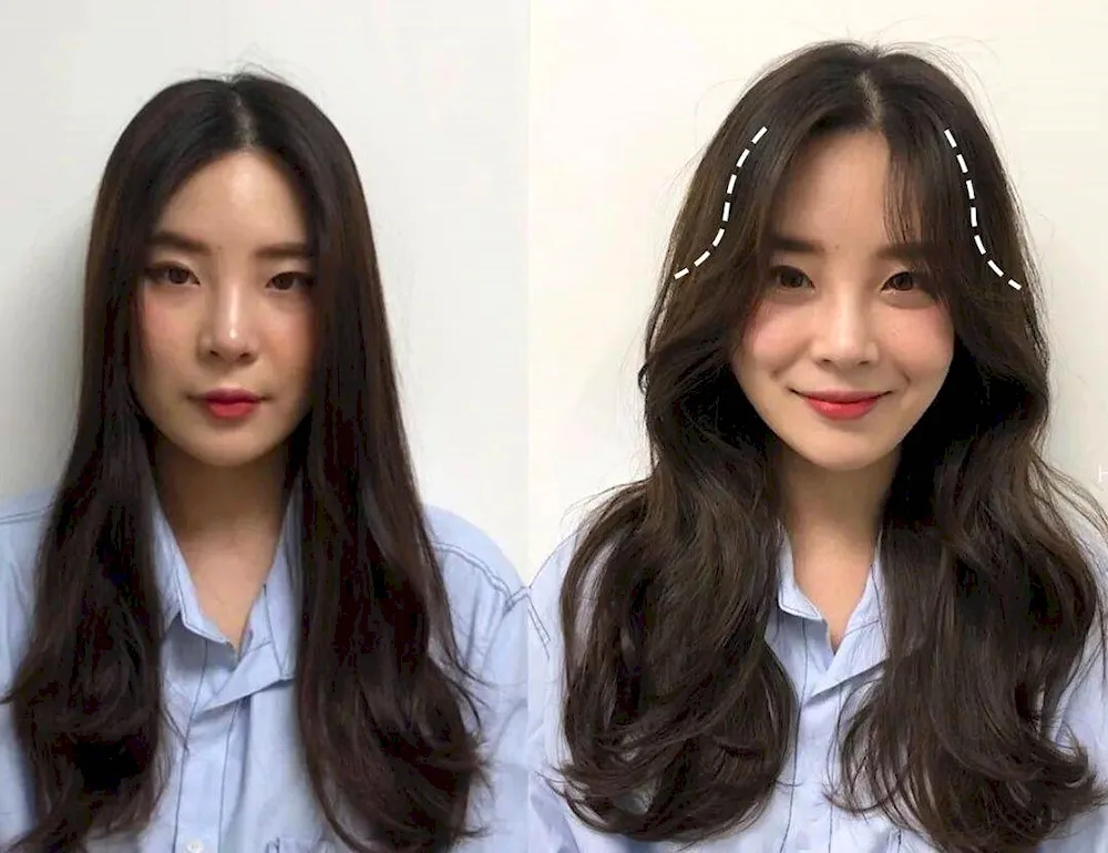 Korean long hairstyle bob