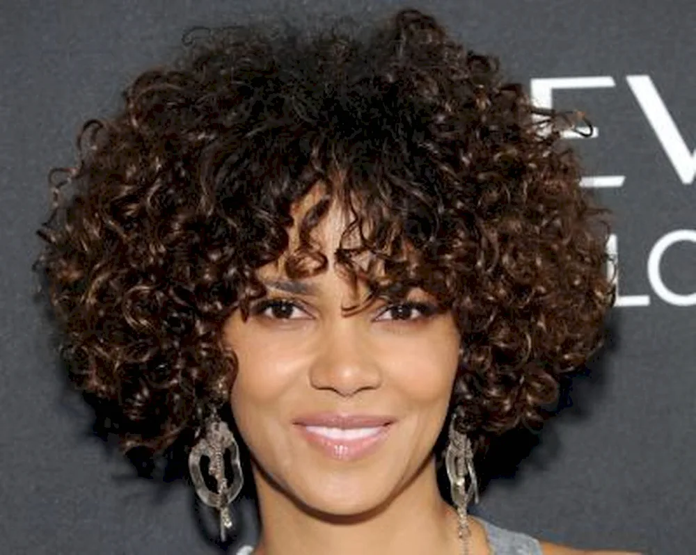 A layered curly bob