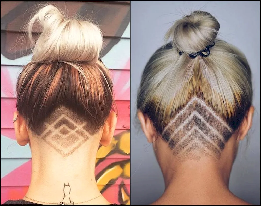 Hairstyles with shaved back of the head