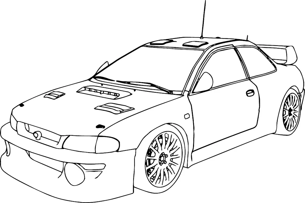 Subaru WRX STI colouring