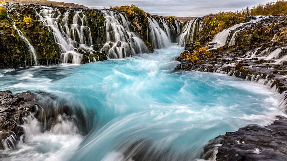 Mountain waterfall