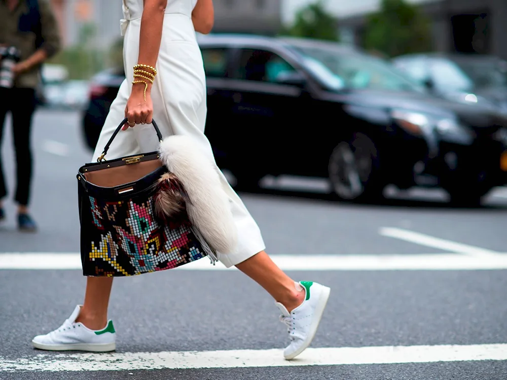 Bag with sneakers