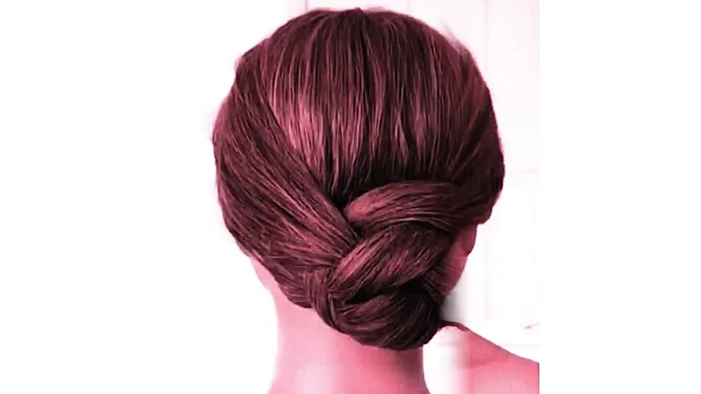 Bun hairstyle on the back of the head