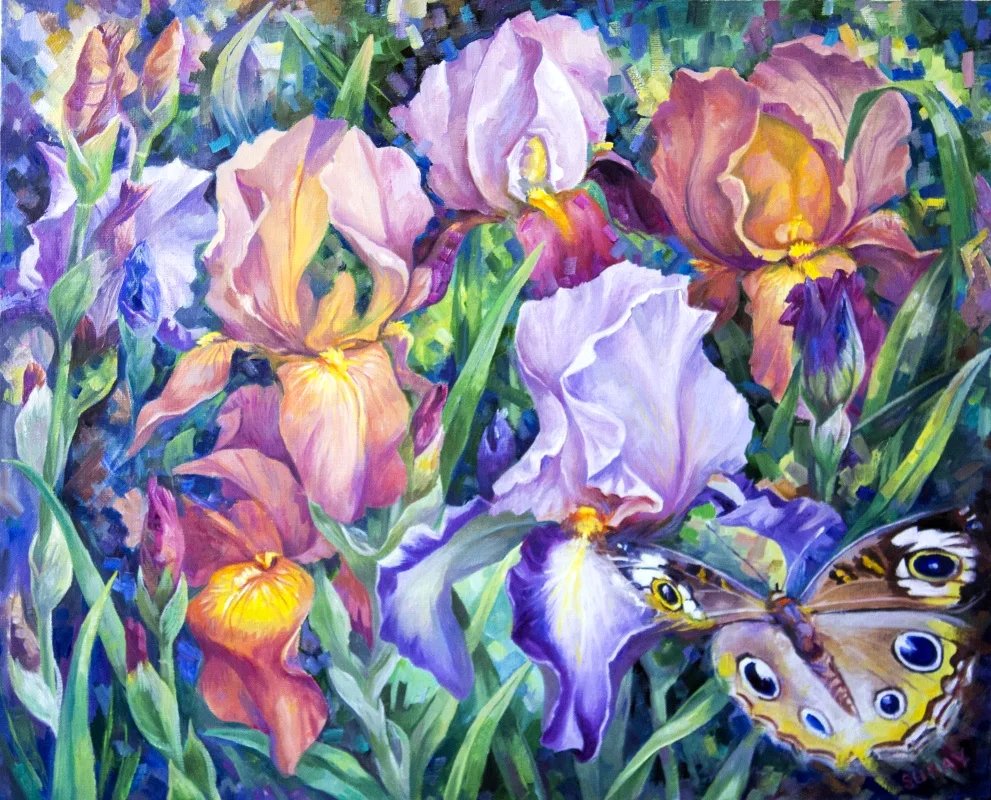 Claude Monet lilac irises