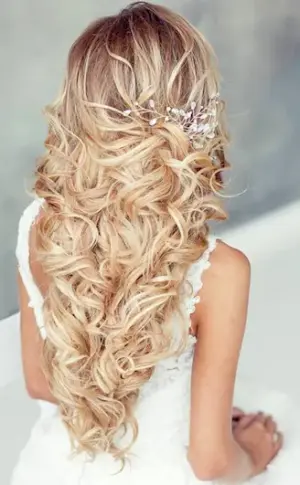 Wedding hairstyle loose hair