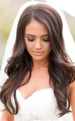 Wedding hairstyle loose hair