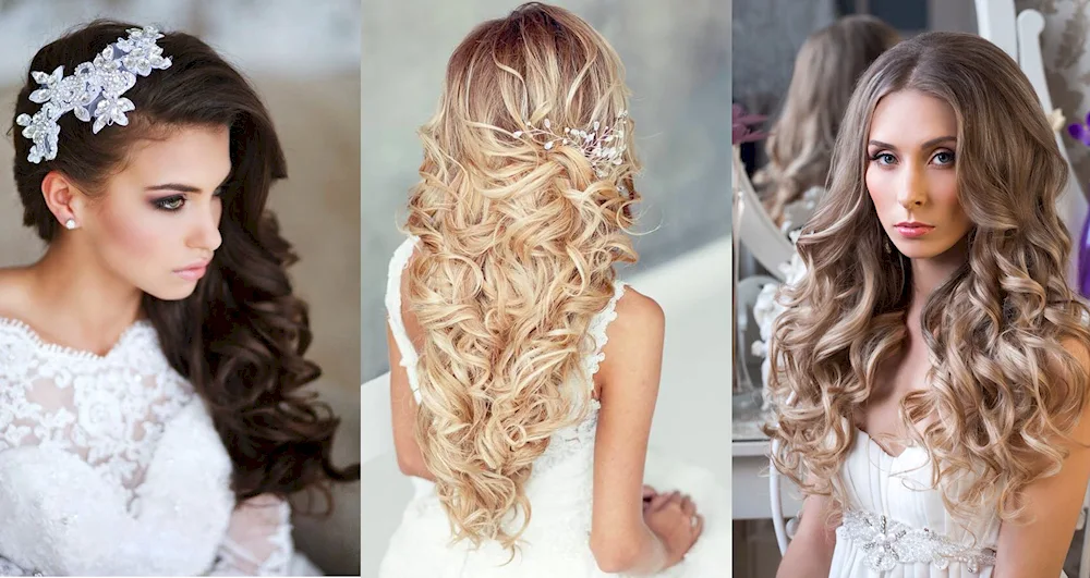 Wedding hairstyle loose hair