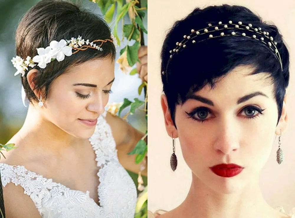 Wedding jewellery for short haircut