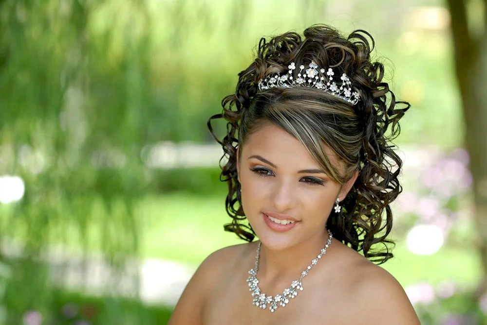 Evening hairstyles with jewellery
