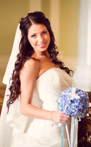 Wedding hairstyles for long hair with veil