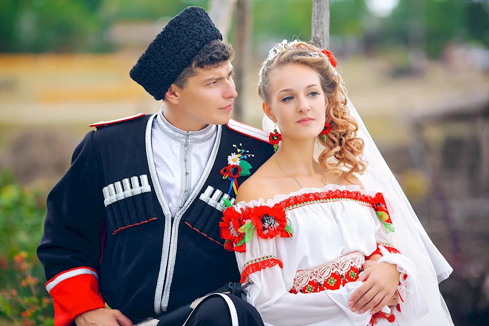 Wedding outfit of the Cossacks of the Krasnodar region