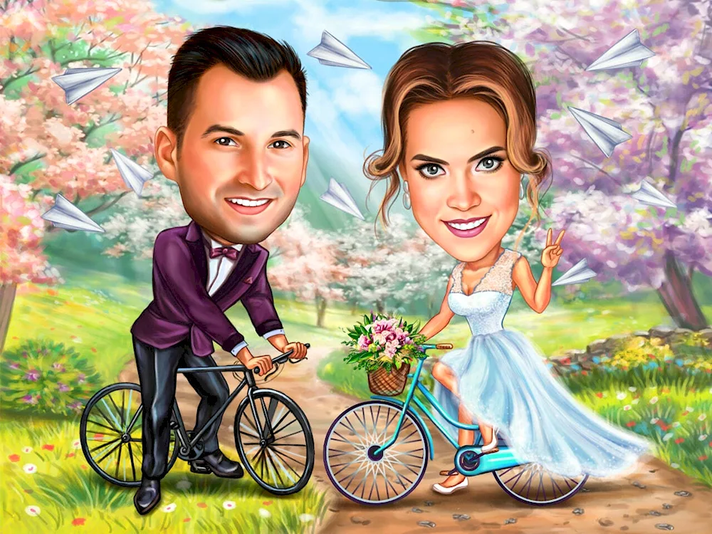 Wedding caricature