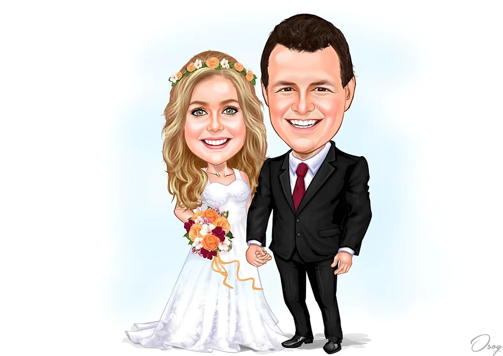 Wedding caricature