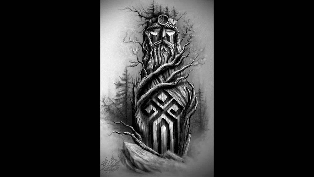 Tattoo on forearm Slavic runes